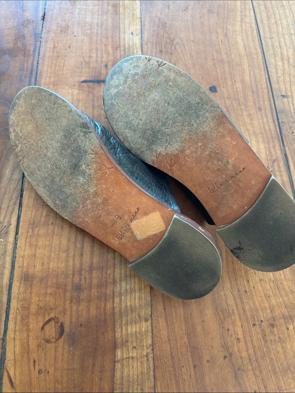Beek Black Leather Slip-On Mules Women’s 8 - Picture 5 of 8